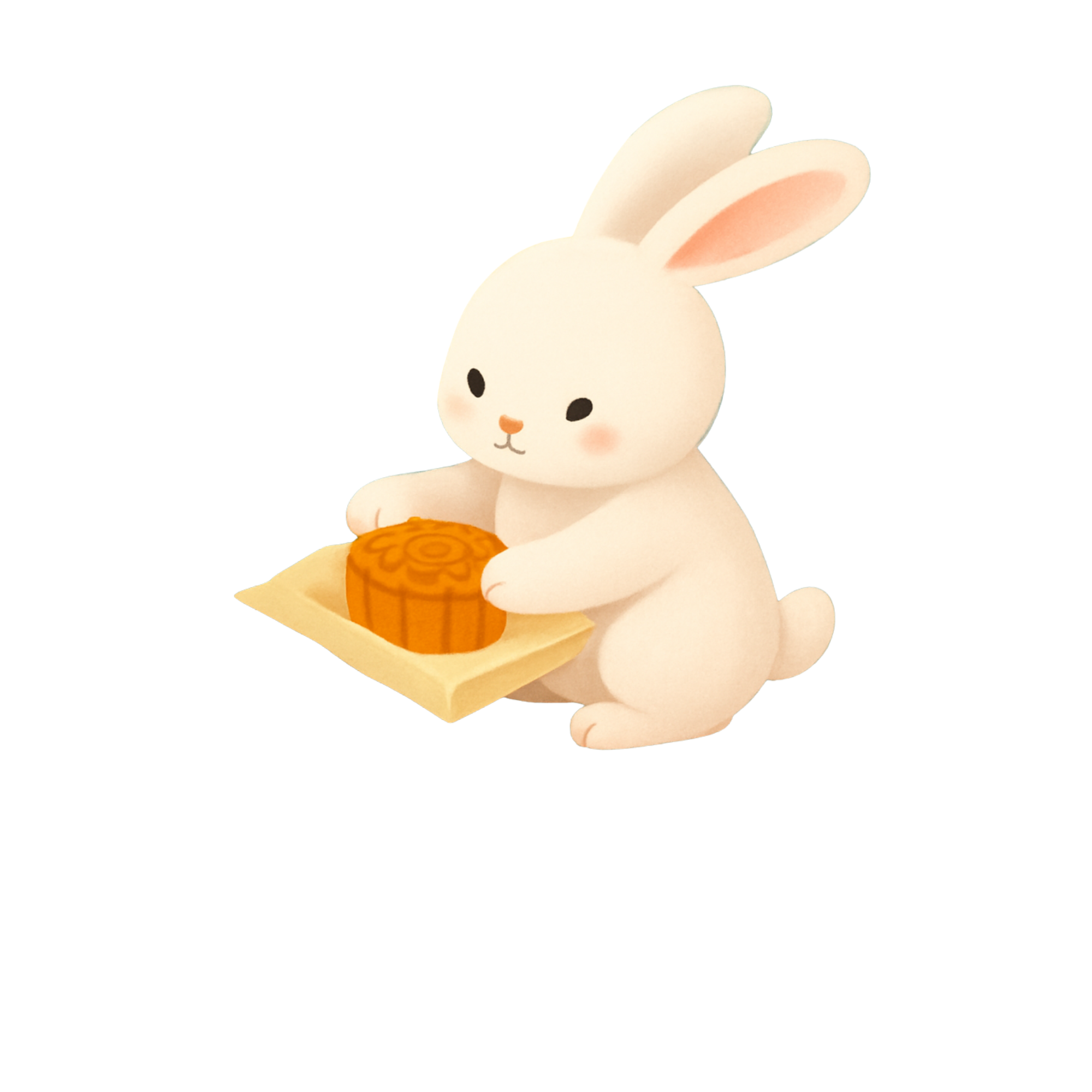 Rabbit mooncake illustration